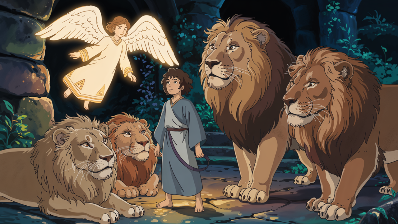 daniel na cova dos leoes historia biblica infantil